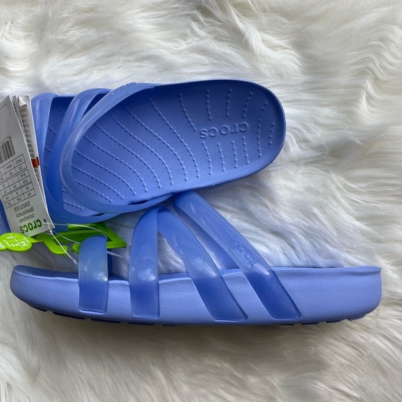 🆕 Crocs Women's Strappy Sandal Purple Size 9 Summer Casual Slip On Jelly Shoe - Picture 8 of 11